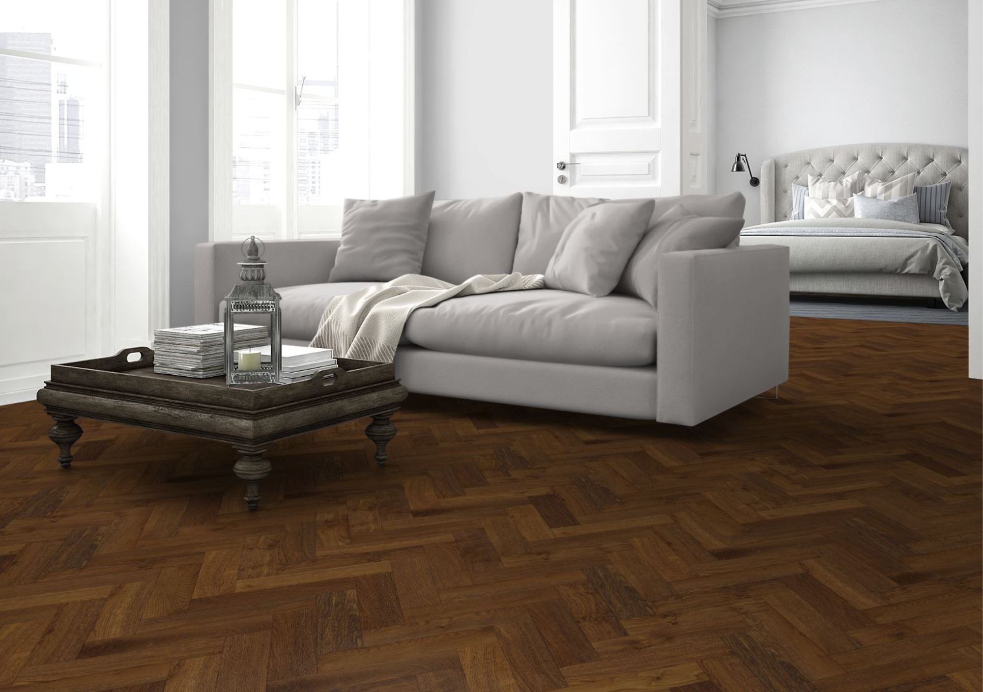 Lignum Strata Fifteen Double Smoked Oak Herringbone 90 - Image 5