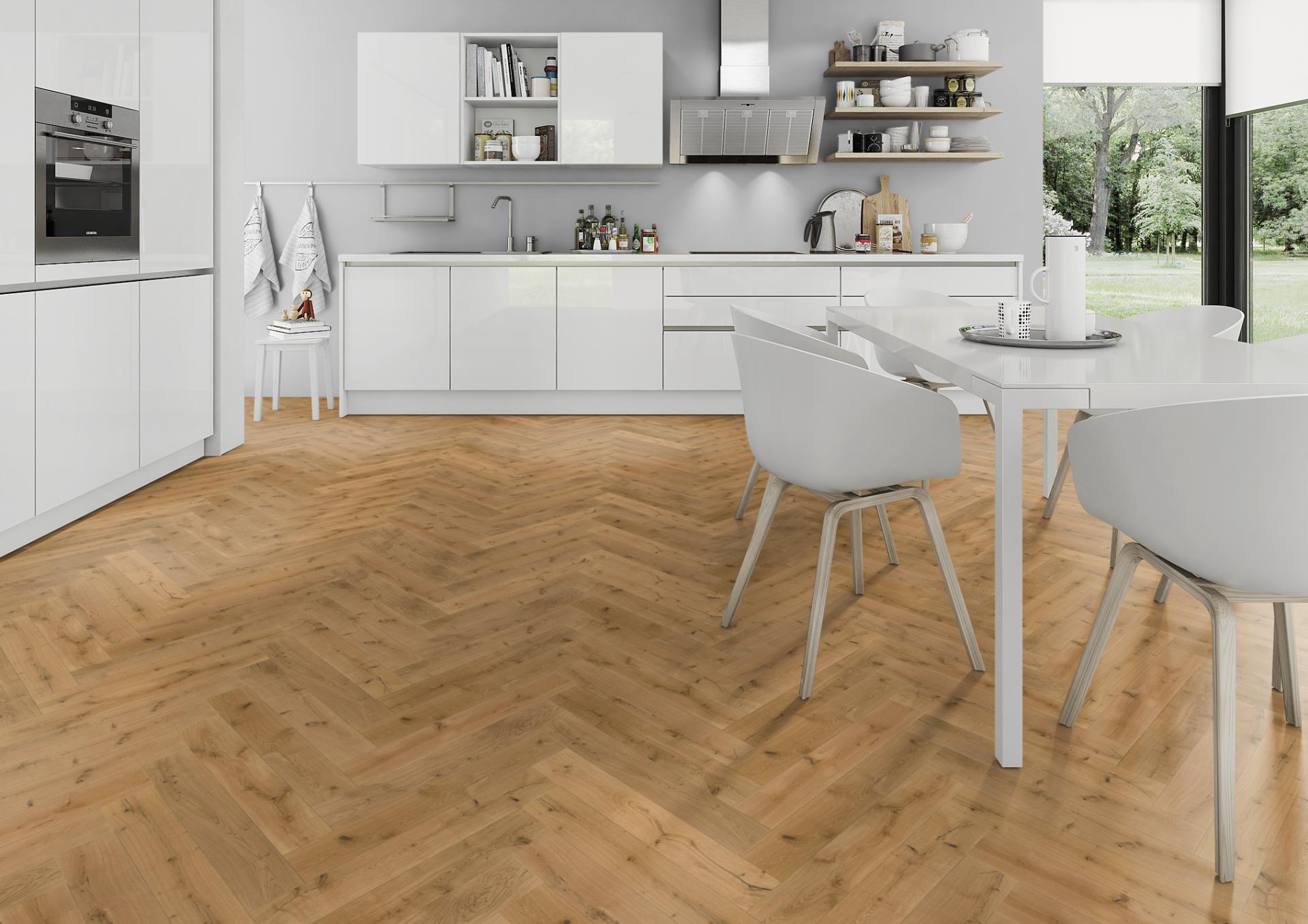 Sienna Rustic Brushed Oak Herringbone - Image 2